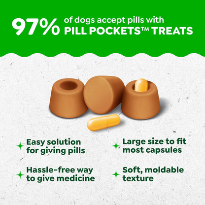Greenies Pill Pockets for Dogs Large Size, Dog Treat Pouch for Capsule Medication, Variety Pack, 7.9 Oz. Pouch (Pack of 2)