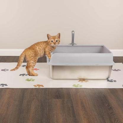 Stainless Steel Cat Litter Box with Lid, 24” X 15.5” X 10.25”