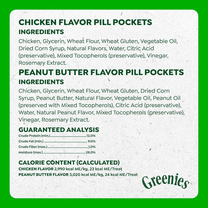 Greenies Pill Pockets for Dogs Large Size, Dog Treat Pouch for Capsule Medication, Variety Pack, 7.9 Oz. Pouch (Pack of 2)